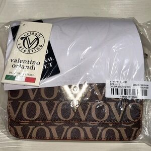 Valentino Orlandi brown bovo crossbody bag & wallet $229